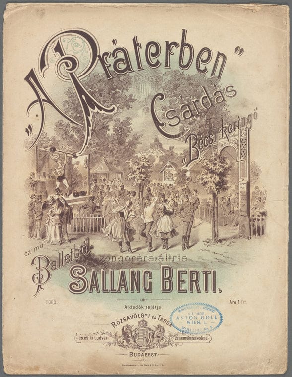 Art Print : A Praterben, 1880 - Vintage Wall Art