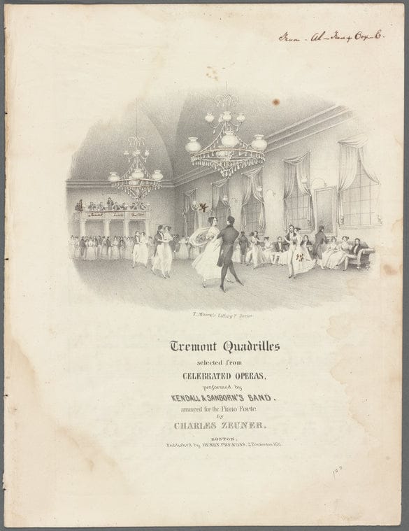 Art Print : Tremont quadrilles, 1795 - Vintage Wall Art