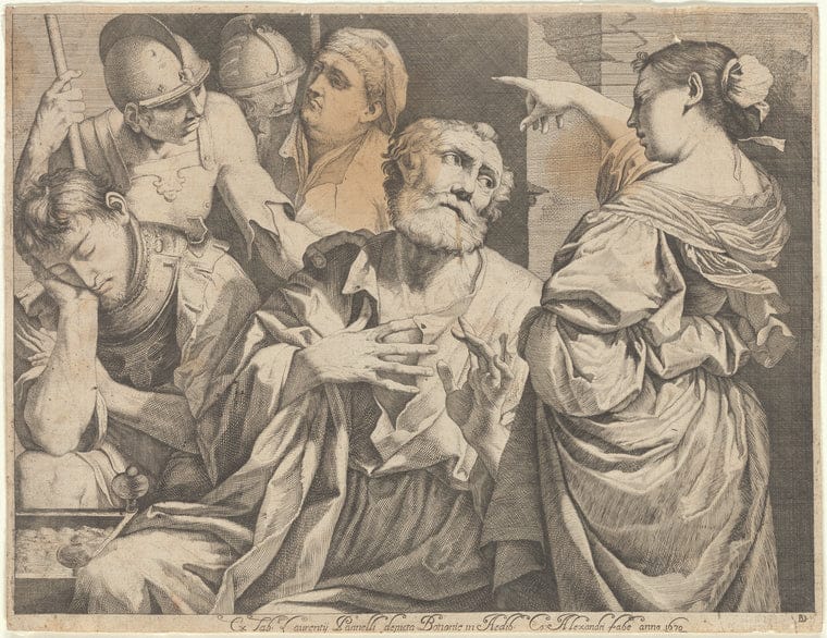 Art Print : Pietro Che nega, 1670 - Vintage Wall Art