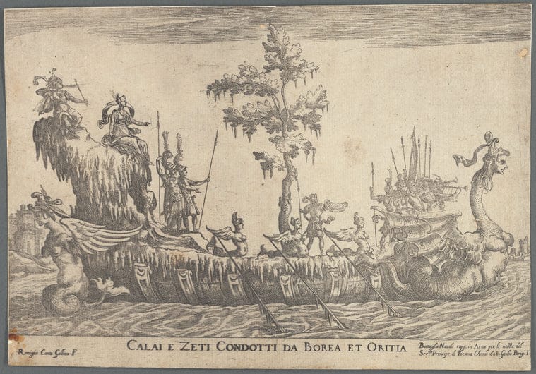 Art Print : Calais and Zetes, 1608 - Vintage Wall Art