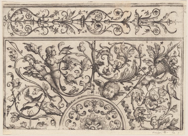 Art Print : Design for Ornamental Ceiling, 1501-1600 - Vintage Wall Art