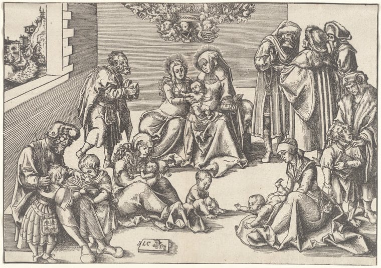 Art Print : The Holy Kinship, 1509 - Vintage Wall Art