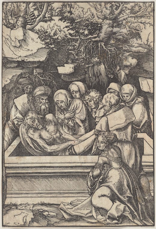 Art Print : The Entombment of Christ, 1567 - Vintage Wall Art