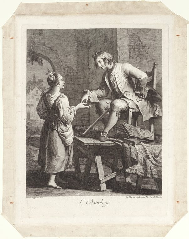 Art Print : L' Astrologo, 1700-1799 - Vintage Wall Art