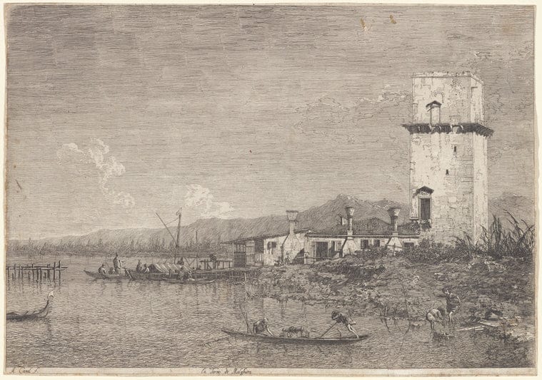 Art Print : La Torre di Malghera, 1700-1799 - Vintage Wall Art