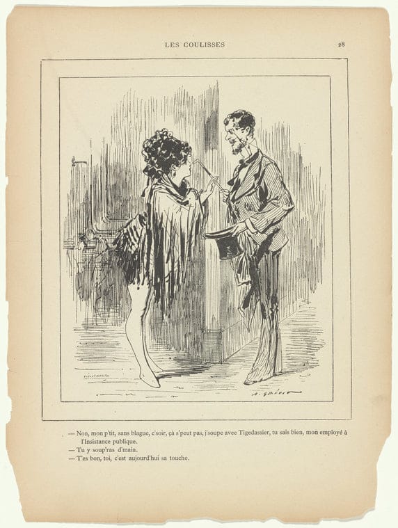 Art Print : Dance Cartoons, 1827 - Vintage Wall Art