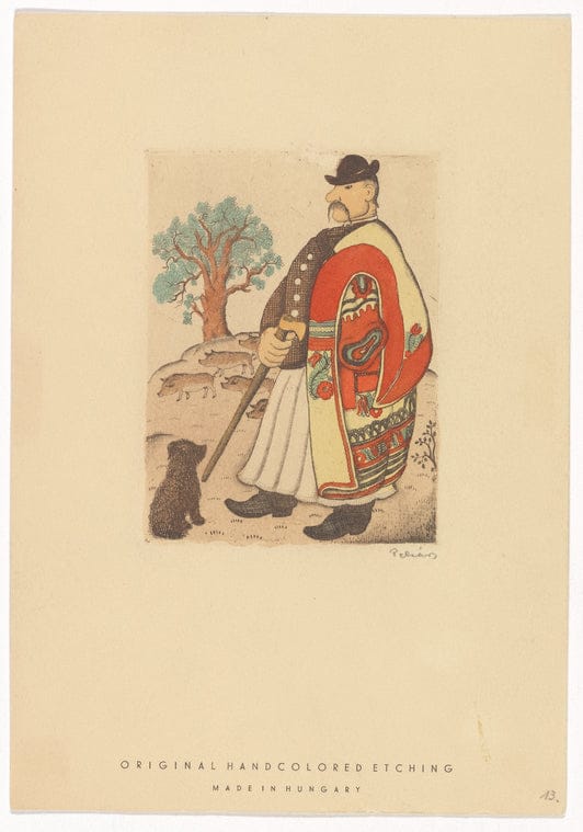 Art Print : Hungarian Folk Costumes, 1960 - Vintage Wall Art