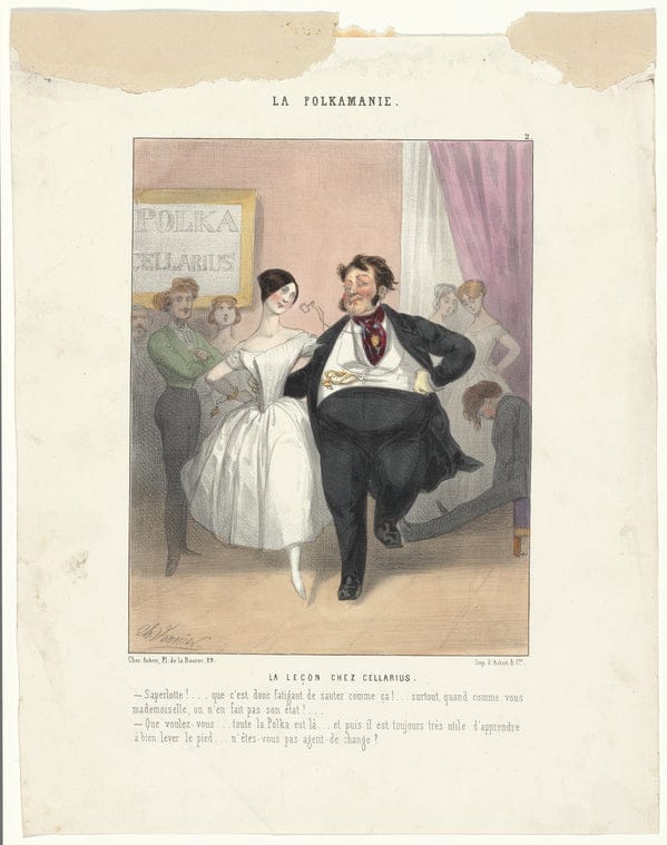 Art Print : Polkamania, 1831 - Vintage Wall Art