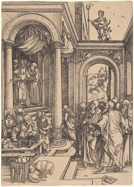 Art Print : The Presentation of The Virgin in The Temple, 1503-1504 - Vintage Wall Art