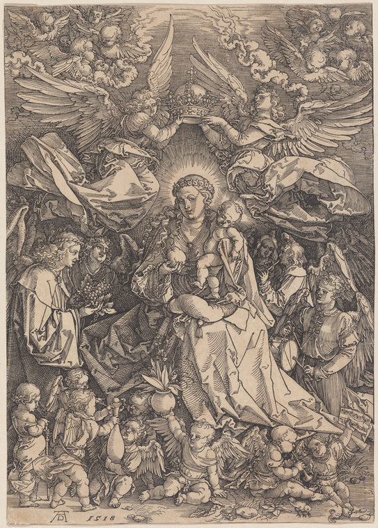 Art Print : Madonna Queen of Angels, 1518 - Vintage Wall Art