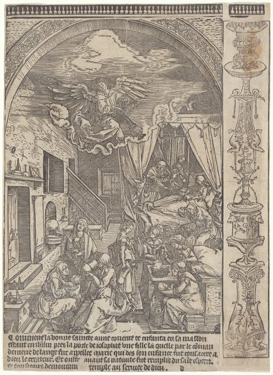 Art Print : The Birth of The Virgin, 1503-1504 - Vintage Wall Art