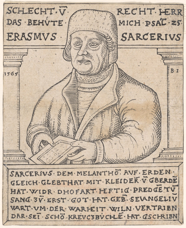Art Print : Erasmus Sarcerius, 1574 - Vintage Wall Art