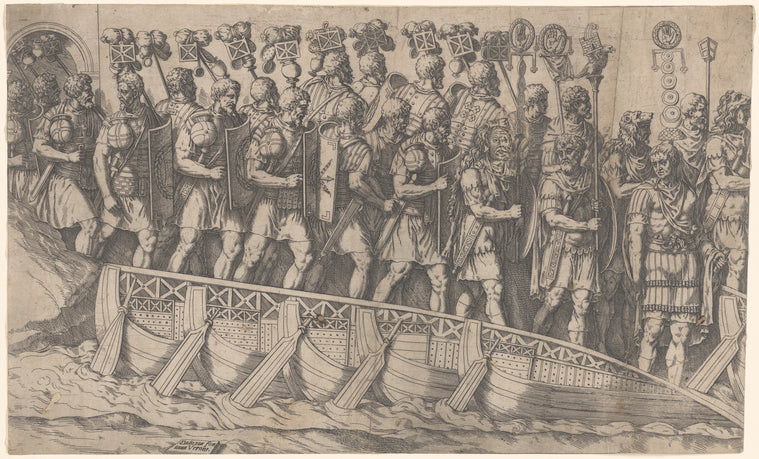 Art Print : Scene from Trajan's Column, 1524-1587 - Vintage Wall Art