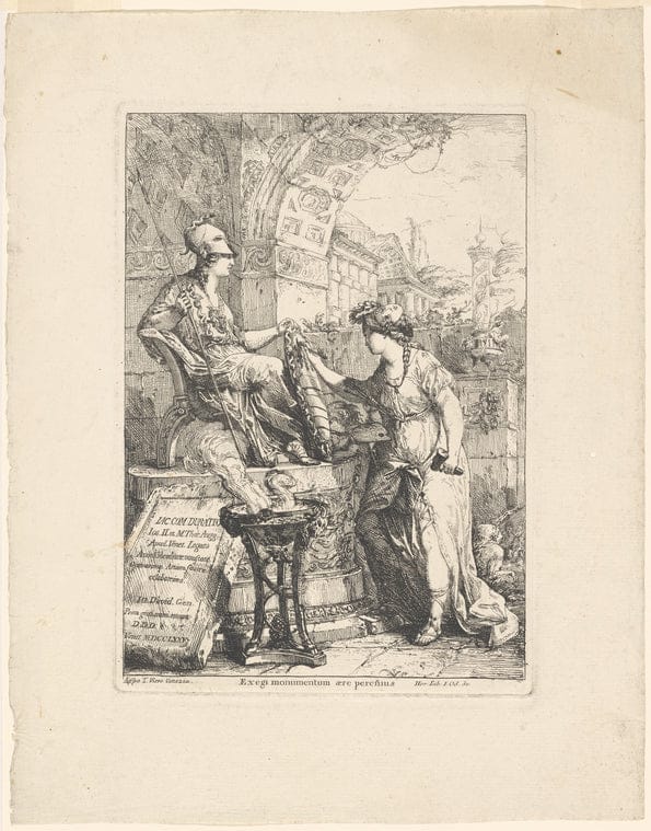 Art Print : Exegi monumentum re perenius. (from Horace Odes. Boo III, 30), 1775 - Vintage Wall Art