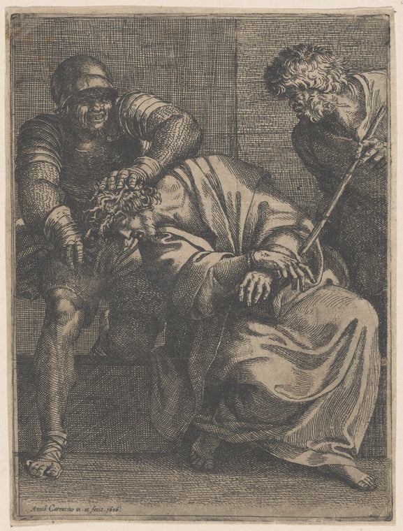 Art Print : The Crowning with Thorns, 1606 - Vintage Wall Art