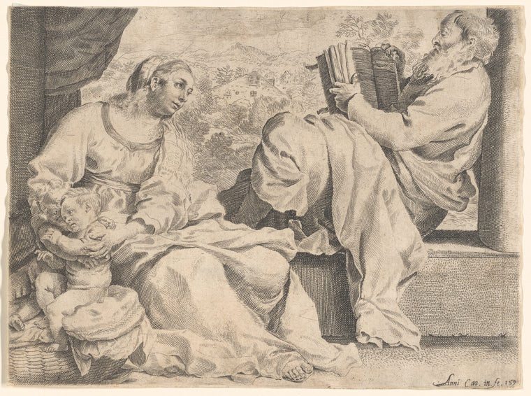 Art Print : The Holy Family, 1590 - Vintage Wall Art