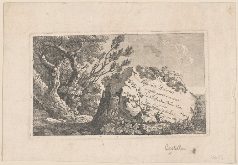 Art Print : Pensiere Diversi la maggior Parte inventati dal Alessandro Dalla Nave ed incisi da Stefano Castellari, 1815 - Vintage Wall Art