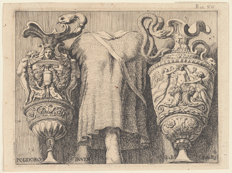 Art Print : Coat of Arms with Lion and Rooster, 1500 - Vintage Wall Art