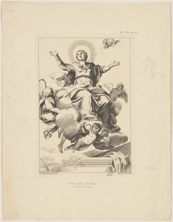 Art Print : The Assumption of The Virgin, 1625-1700 - Vintage Wall Art