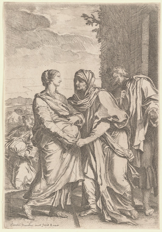Art Print : The Visitation, 1625-1700 - Vintage Wall Art