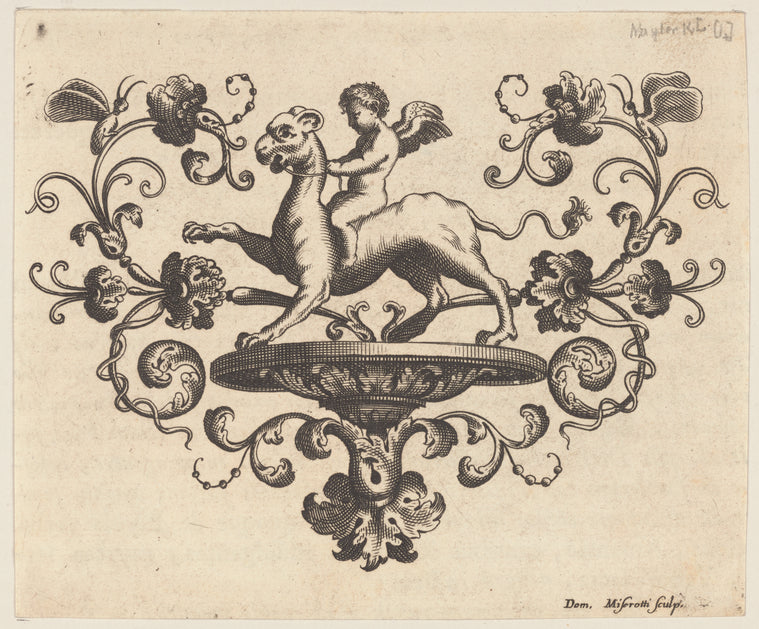 Art Print : Ornament Tailpiece, 1701-1800 - Vintage Wall Art V16