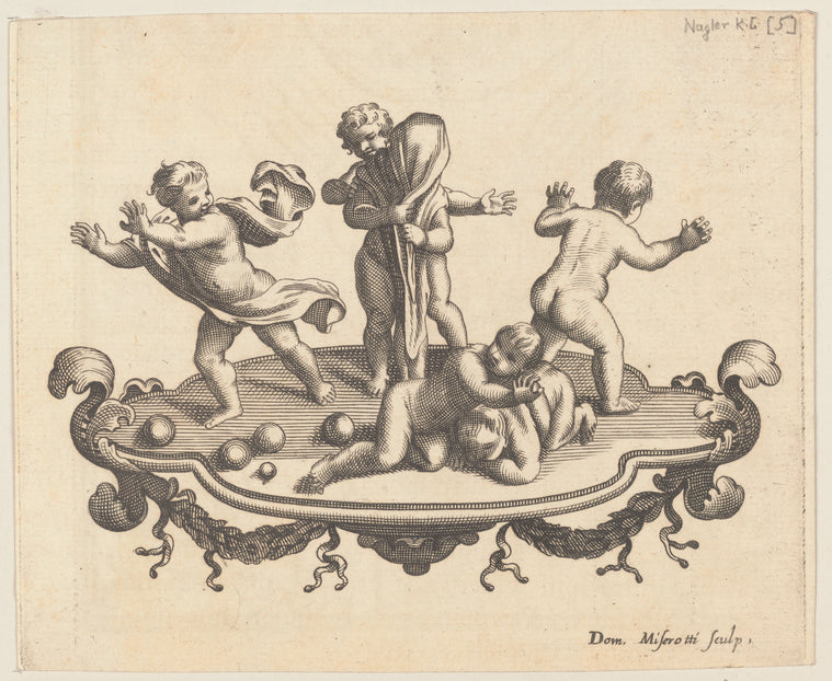 Art Print : Ornament Tailpiece, 1701-1800 - Vintage Wall Art V12