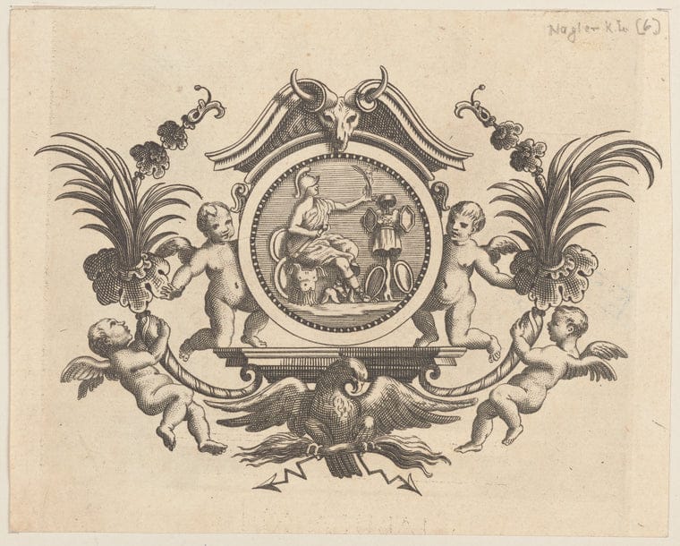 Art Print : Ornament Tailpiece, 1701-1800 - Vintage Wall Art V11