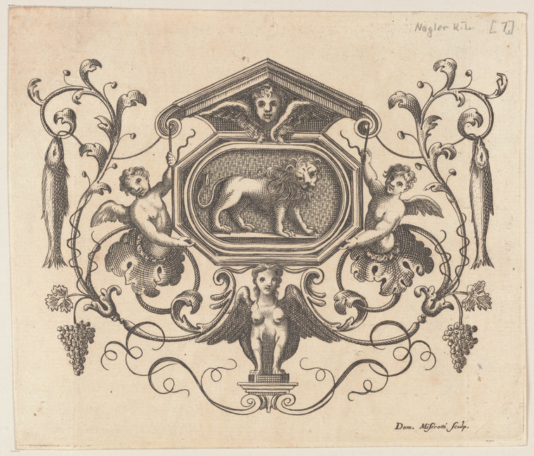 Art Print : Ornament Tailpiece, 1701-1800 - Vintage Wall Art V10