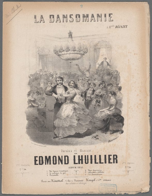 Art Print : La dansomanie, 1855 - Vintage Wall Art