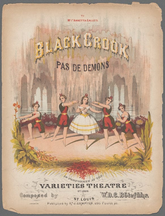 Art Print : Black Crook. Pas de Demons, 1867 - Vintage Wall Art