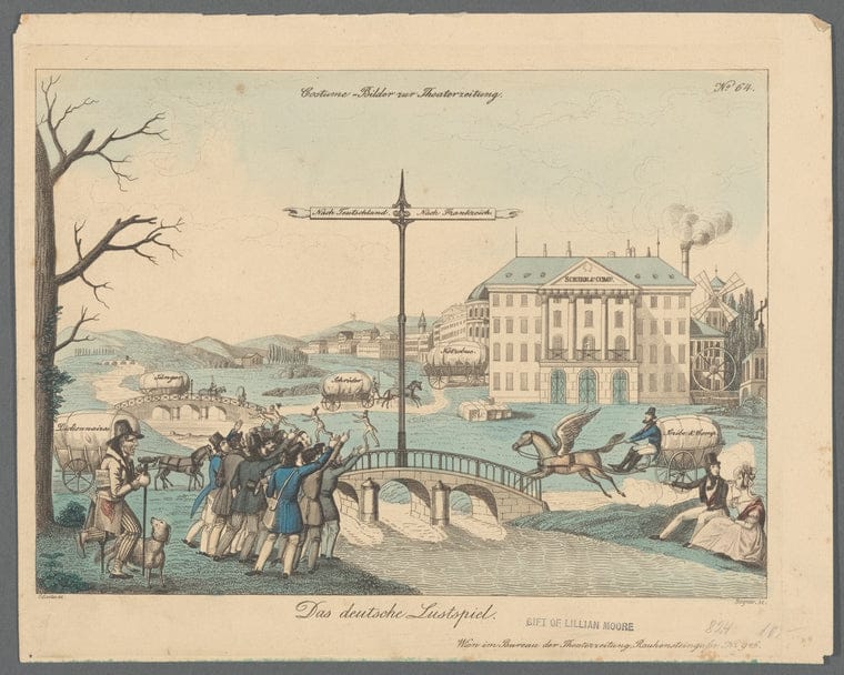 Art Print : Das deutsche Lustspiel, 1812 - Vintage Wall Art