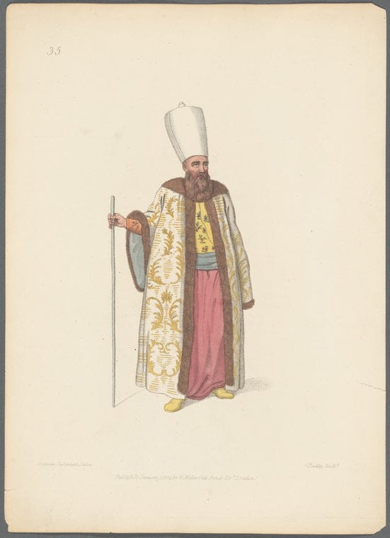 Art Print : The Costume of Turkey. Selections, 1802 - Vintage Wall Art