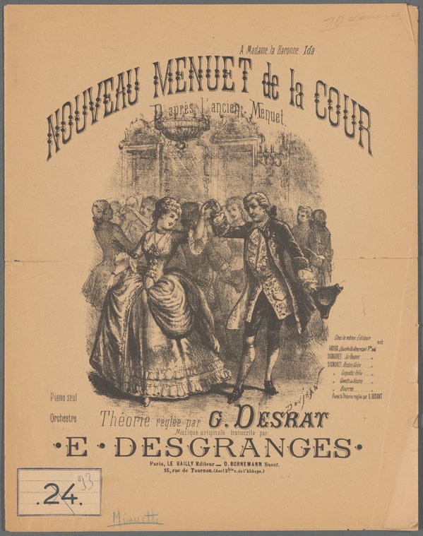 Art Print : Nouveau menuet de la Cour, 1800 - Vintage Wall Art