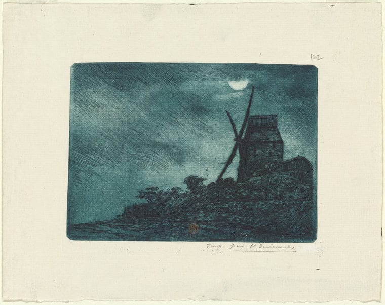 Art Print : Le Moulin de la Galette, 1875 - Vintage Wall Art V1