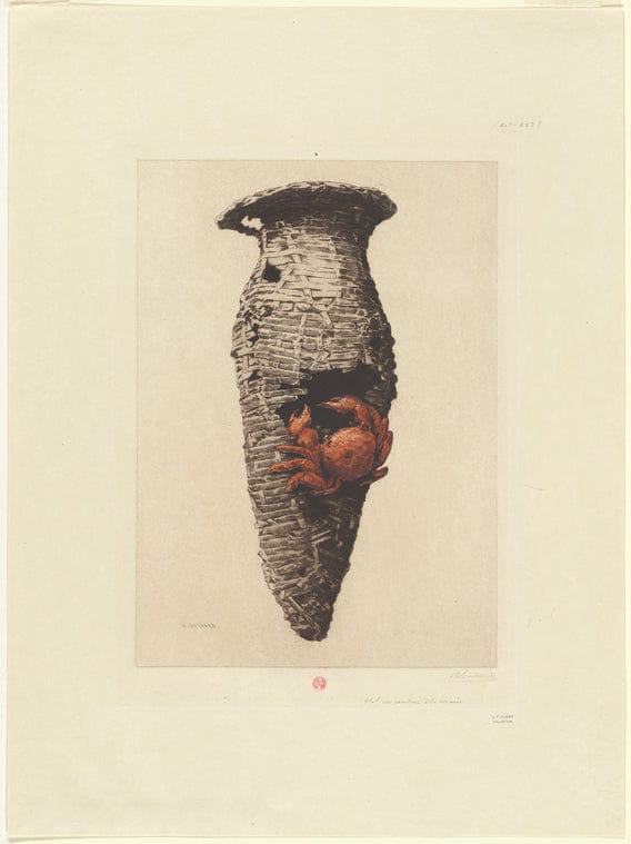 Art Print : Porte-Bouquet et Crabe, 1882 - Vintage Wall Art
