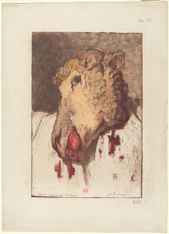 Art Print : Tete de Mouton, 1888 - Vintage Wall Art