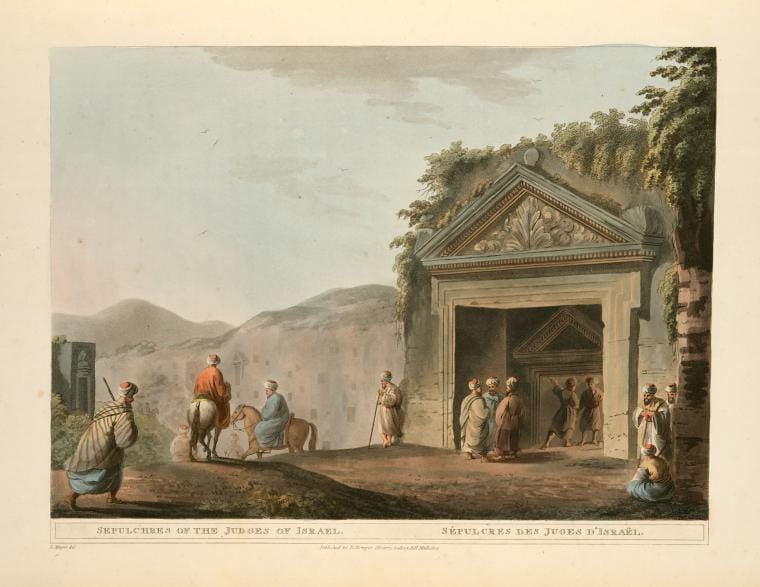 Art Print : 1804, Sepulchres of The Judges of Israel - Vintage Wall Art