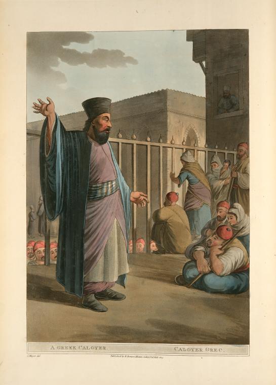 Art Print : 1804, A Greek Caloyer - Vintage Wall Art
