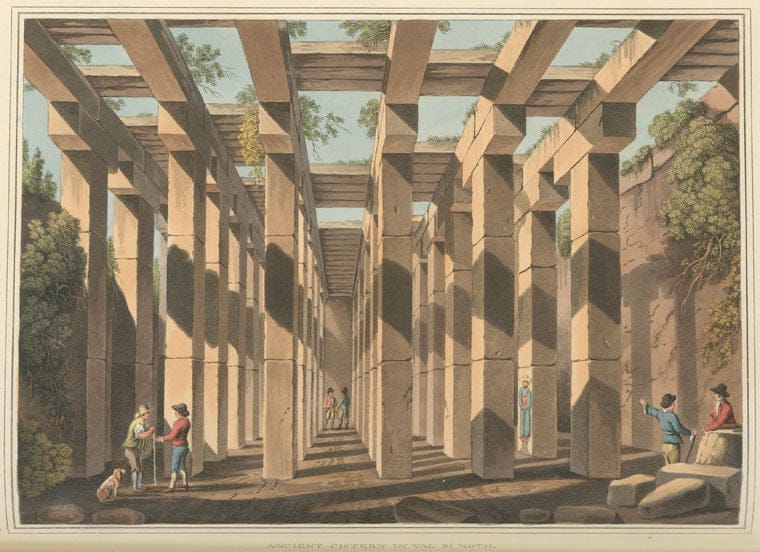 Art Print : 1810, Ancient Cistern in Val di NOTO - Vintage Wall Art
