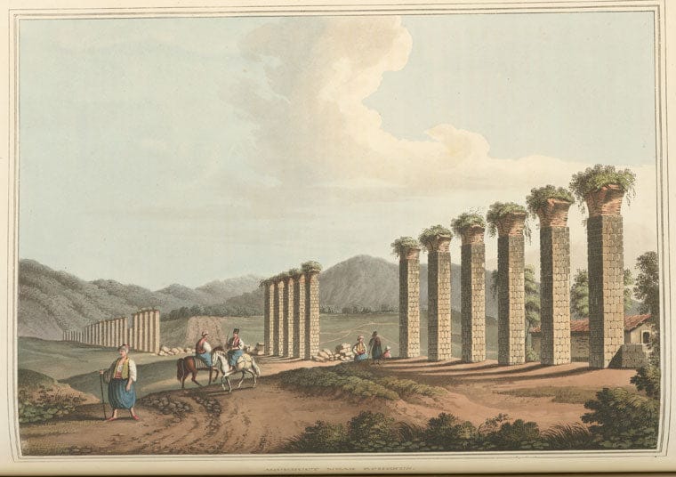 Art Print : 1810, Aqueduct Near Ephesus - Vintage Wall Art