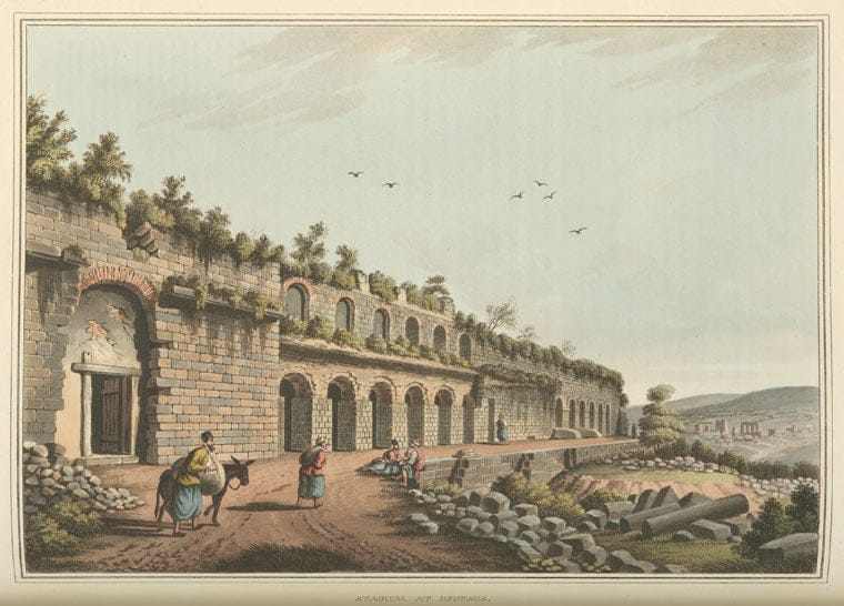 Art Print : 1810, Stadium at Ephesus - Vintage Wall Art
