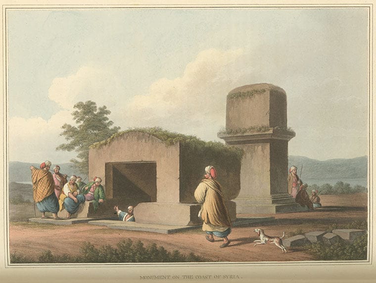 Art Print : 1810, Monument on The Coast of Syria - Vintage Wall Art