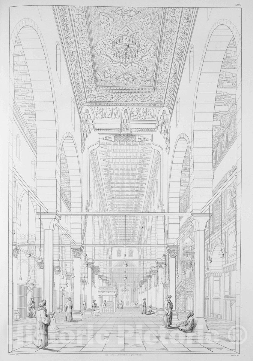 Art Print : 1839, Vue des tombeaux, au nord-est de la Ville - Vintage Wall Art