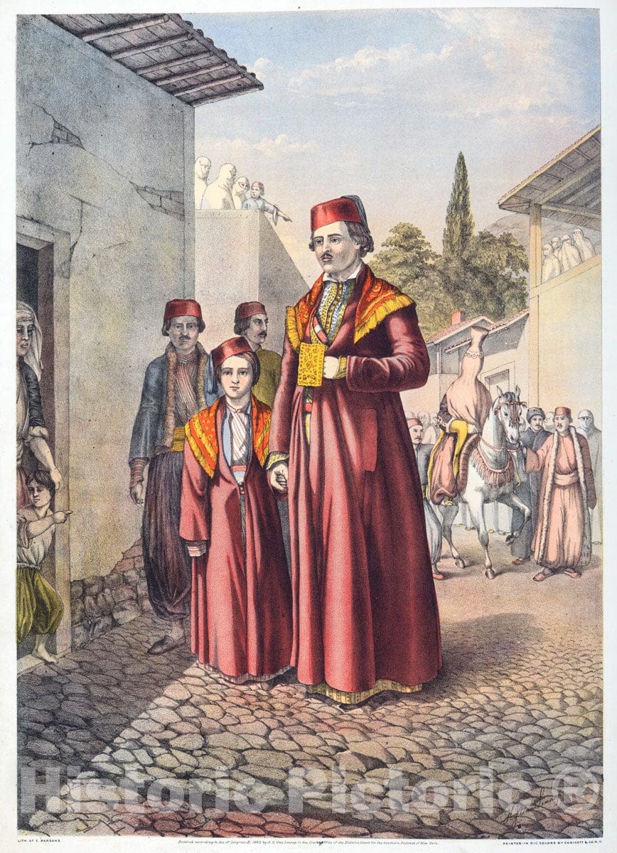 Art Print : 1862, Armenian Marriage Procession - Vintage Wall Art