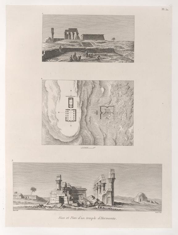 Art Print : 1829, Vues des Environs de Rossette [Rosetta]. - Vintage Wall Art