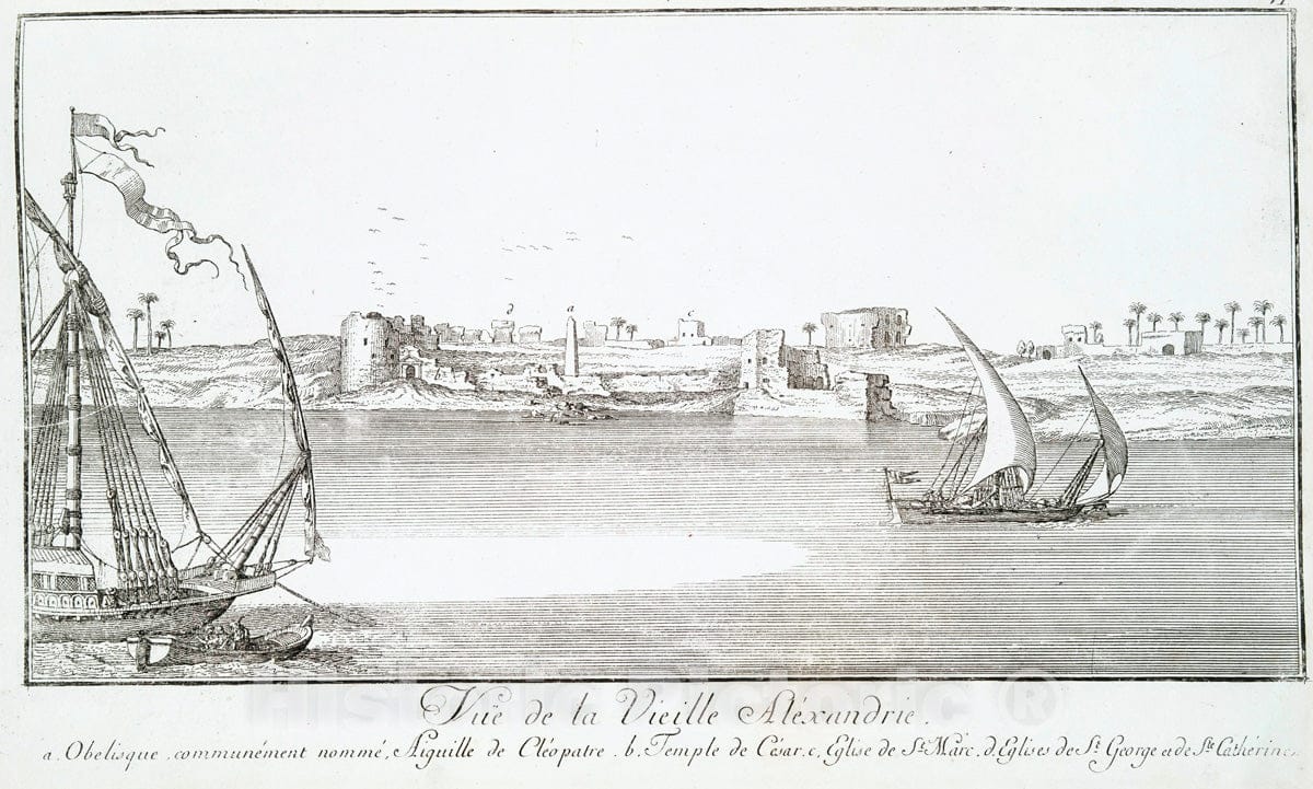 Art Print : 1780, Vue de la Vieille Alexandrie - Vintage Wall Art