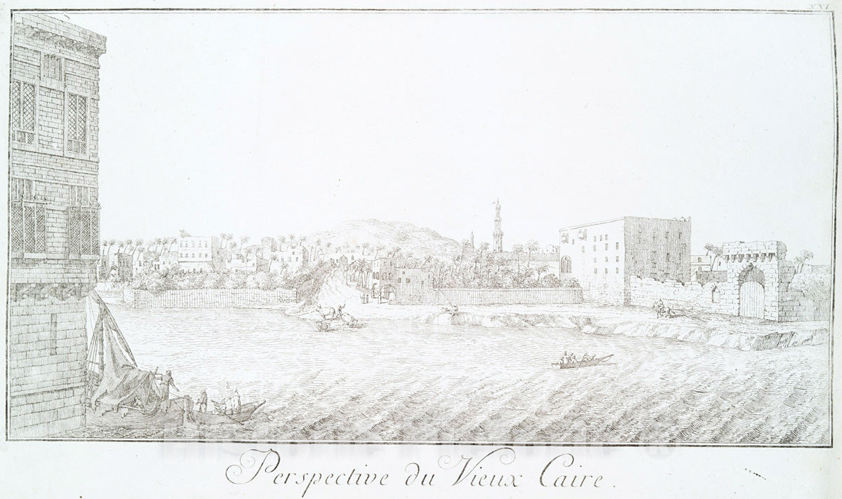 Art Print : 1780, Perspective du Vieux Caire. - Vintage Wall Art