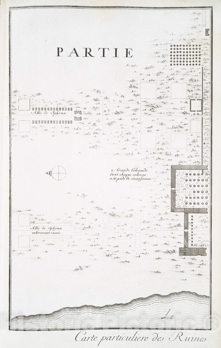 Art Print : 1780, Carte et Plan du Port Neuf d'Alexandrie. - Vintage Wall Art
