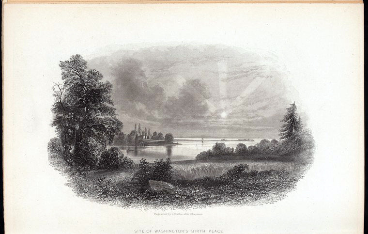 Art Print : 1880, Site of Washington's Birth Place. - Vintage Wall Art