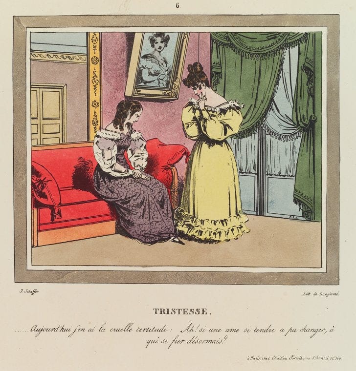 Art Print : Tristesse, 1797 - Vintage Wall Art